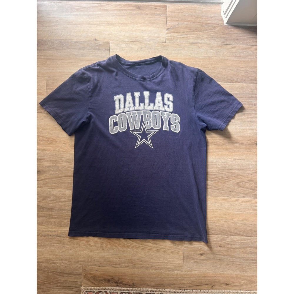 Dallas Cowboys NFL Graphic T-Shirt Navy Blue Mens Large Distressed Logo Tee